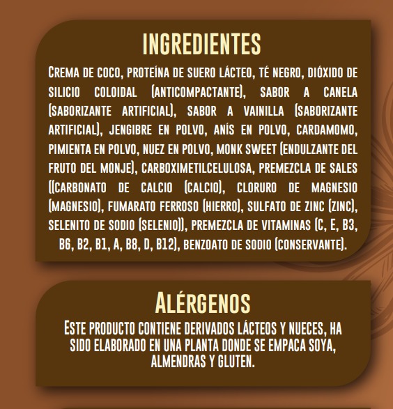 Te chai ingredientes